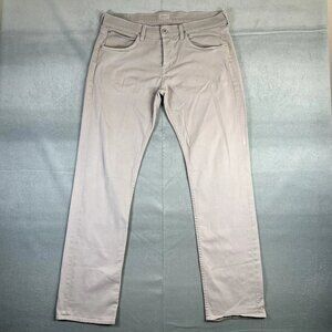 Hudson Byron Jeans Mens 34 Gray Five Pocket Straight Stretch Denim USA Made